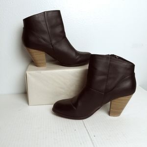 Qupid 9 Black Ankle Boots Shoes Block Heel Side Zip